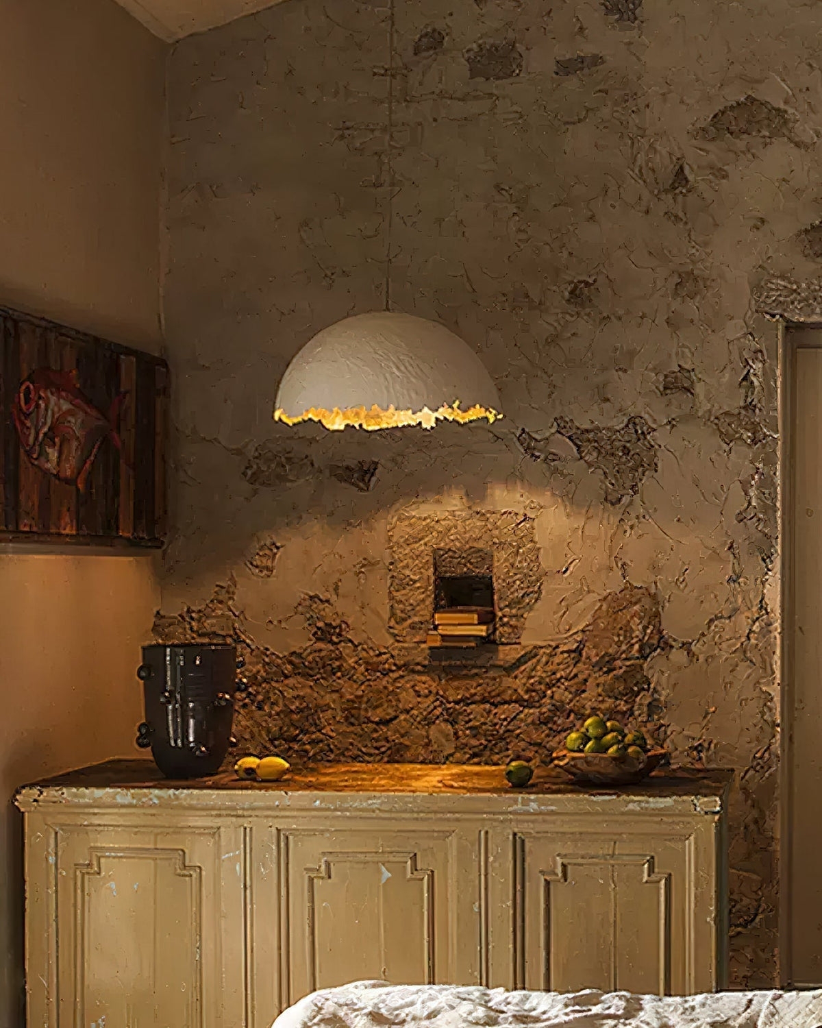 Viliriel Textured Fiberglass Pendant Light - Neutralighting