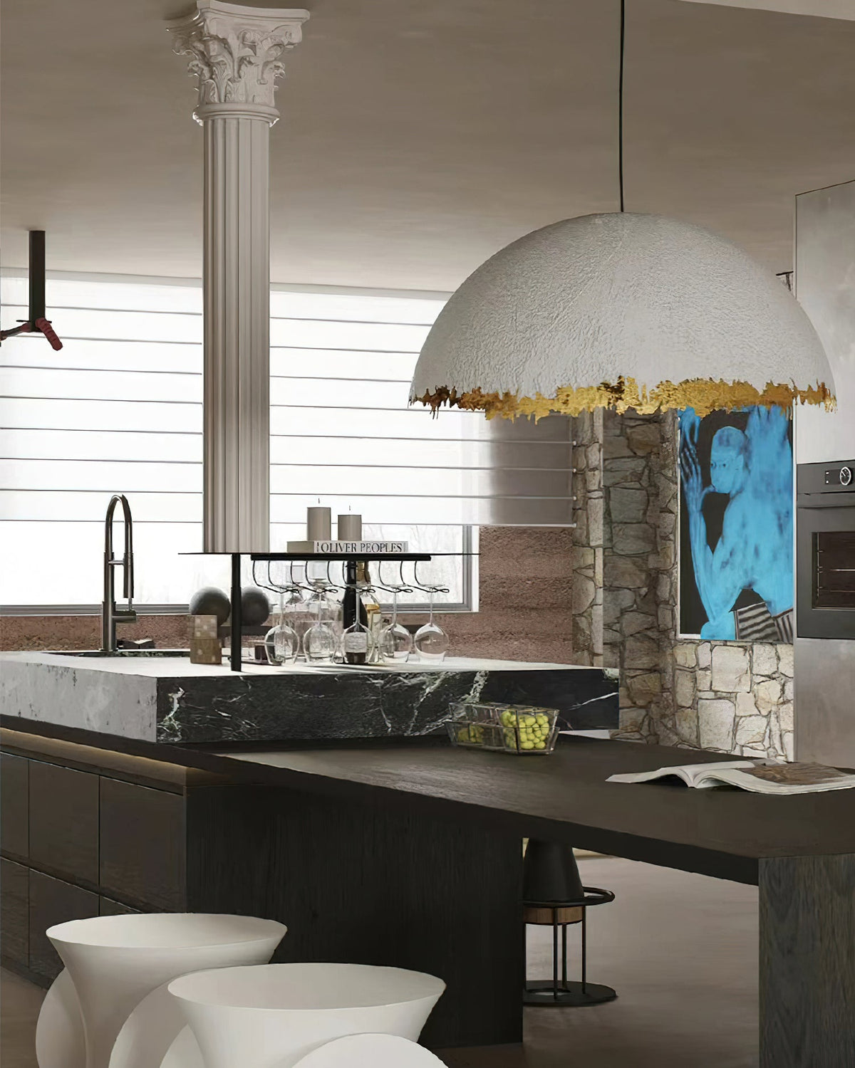 Viliriel Textured Fiberglass Pendant Light - Neutralighting