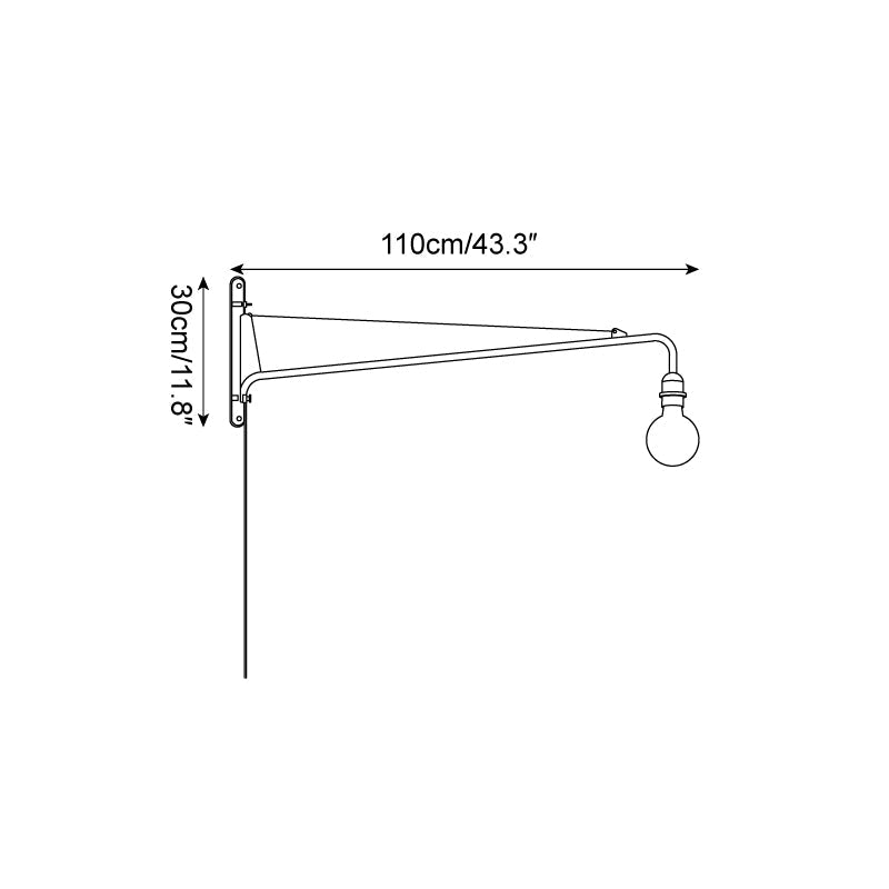 Applique Murale Bras Long Minimaliste Style Réglable - Neutralighting