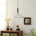 Eldora Lampe Pendante Bois à Brancher Plissé - Neutralighting