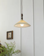 Eldora Lampe Pendante Bois à Brancher Plissé - Neutralighting