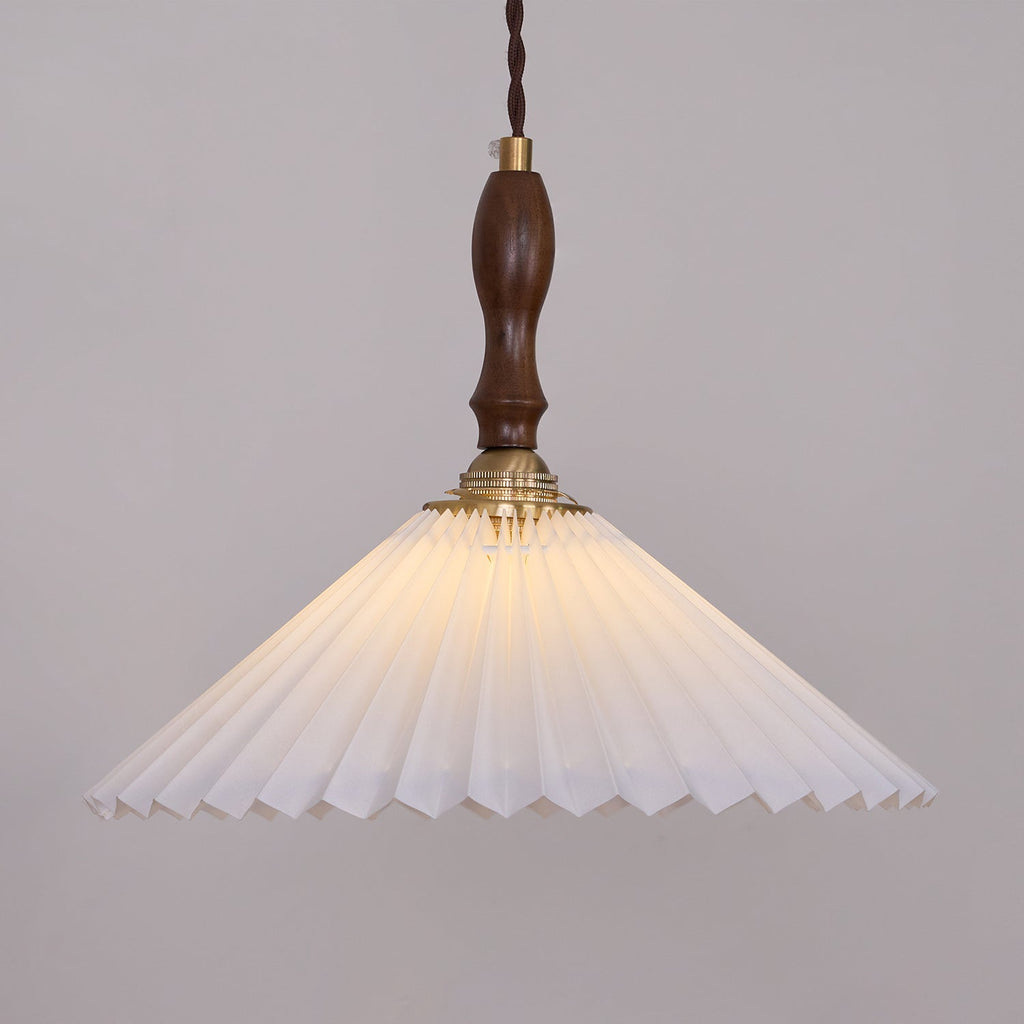 Eldora Lampe Pendante Bois à Brancher Plissé - Neutralighting