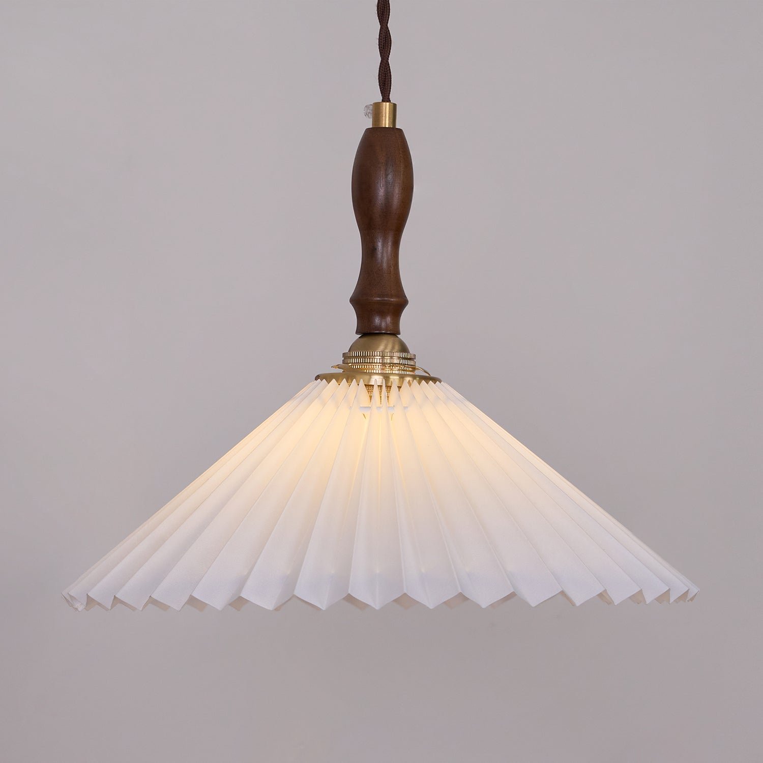 Eldora Lampe Pendante Bois à Brancher Plissé - Neutralighting