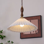 Eldora Lampe Pendante Bois à Brancher Plissé - Neutralighting