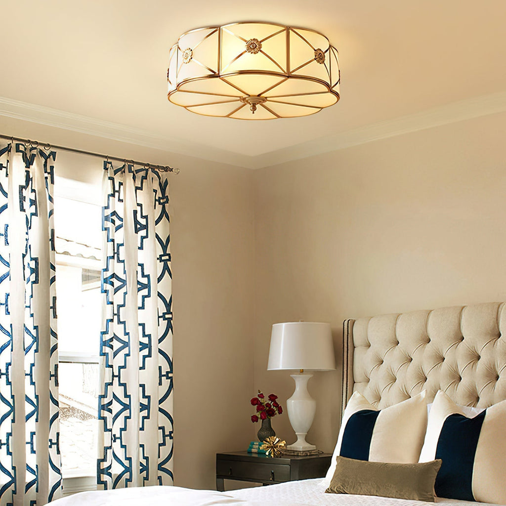 Solara Plafonnier Laiton Coquille Dépoli Classique - Neutralighting
