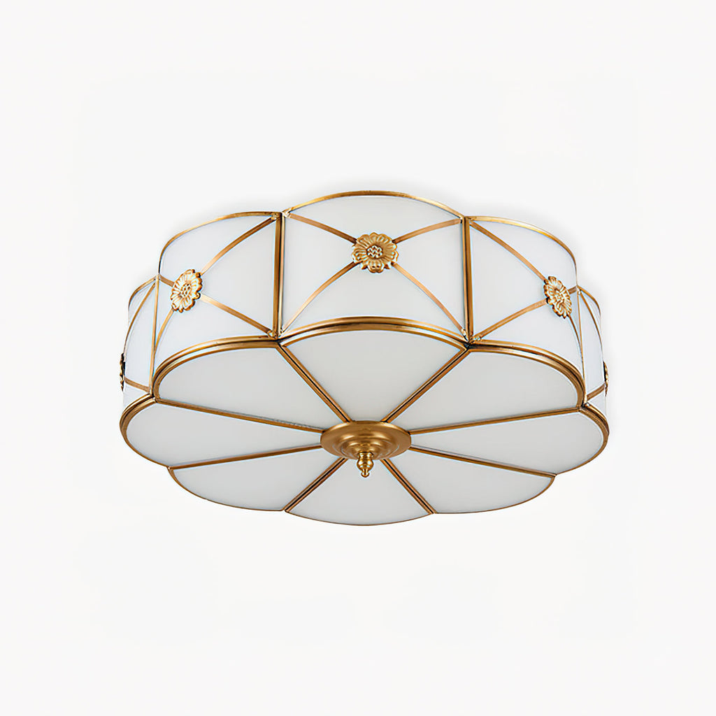 Solara Plafonnier Laiton Coquille Dépoli Classique - Neutralighting