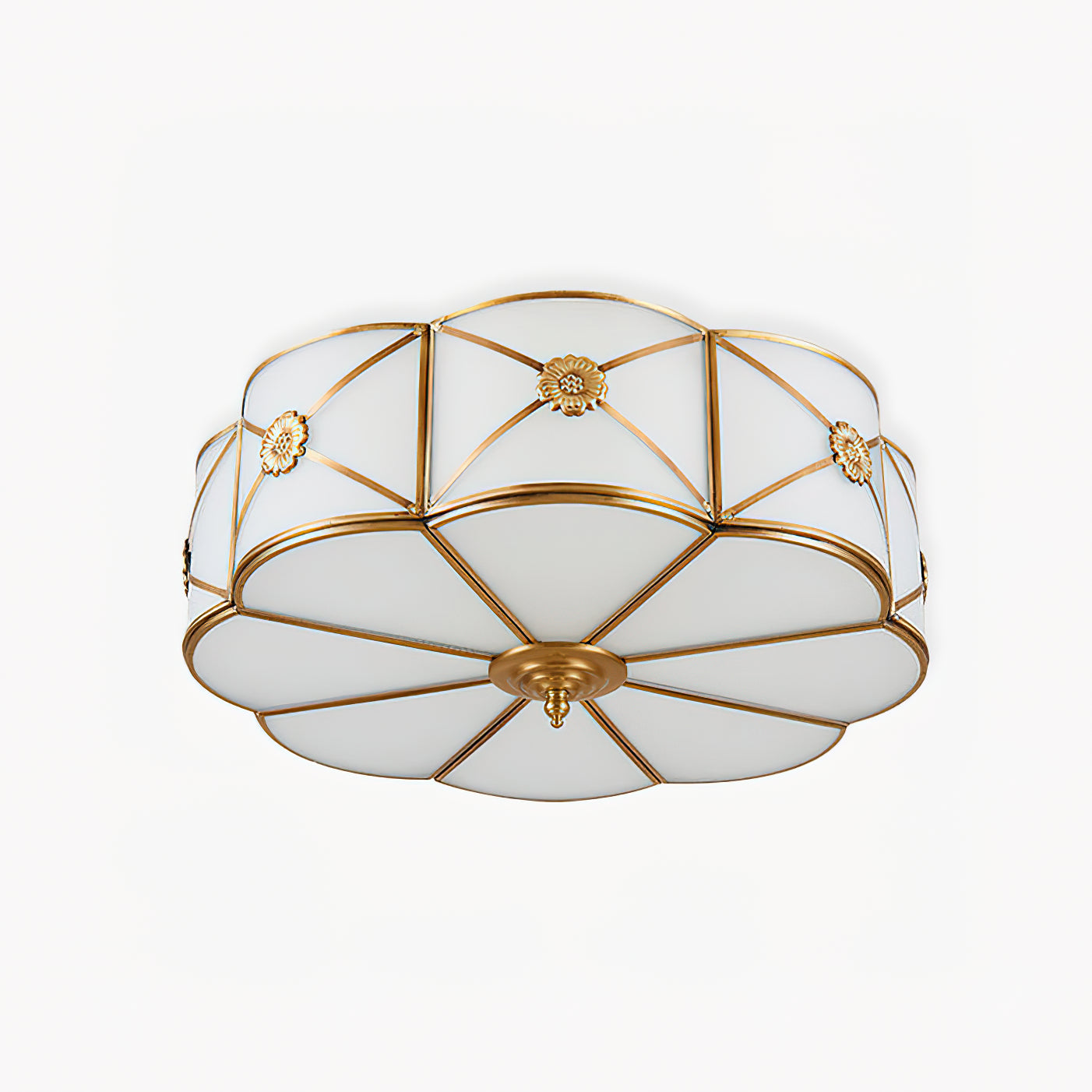 Solara Plafonnier Laiton Coquille Dépoli Classique - Neutralighting