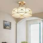 Solara Plafonnier Laiton Coquille Dépoli Classique - Neutralighting