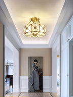 Solara Plafonnier Laiton Coquille Dépoli Classique - Neutralighting