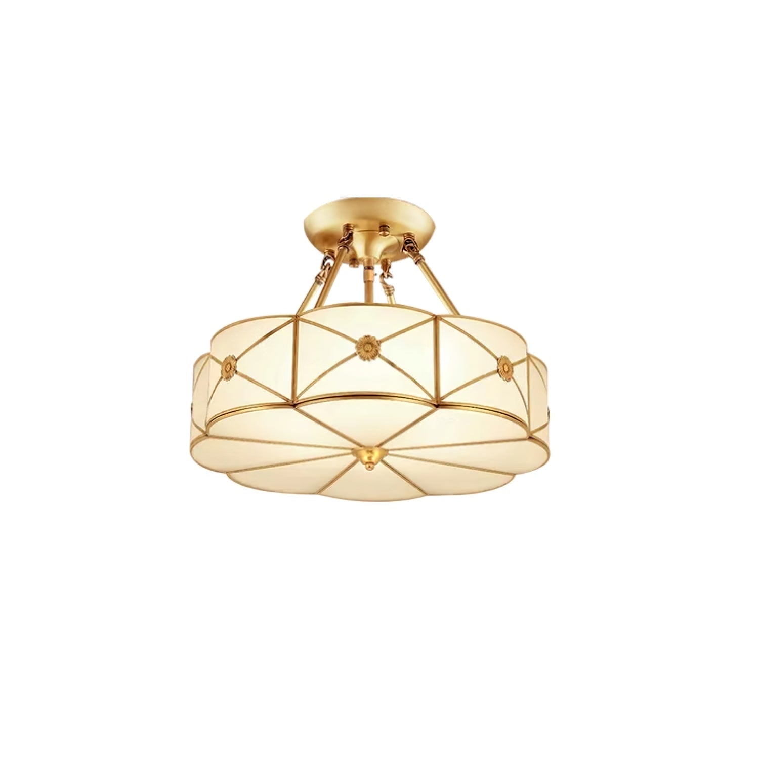 Solara Plafonnier Laiton Coquille Dépoli Classique - Neutralighting