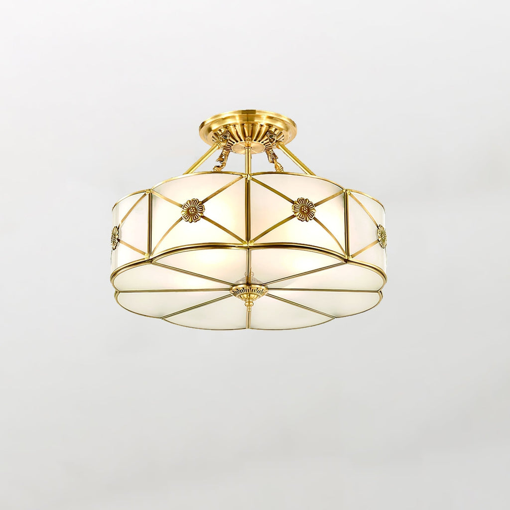 Solara Plafonnier Laiton Coquille Dépoli Classique - Neutralighting