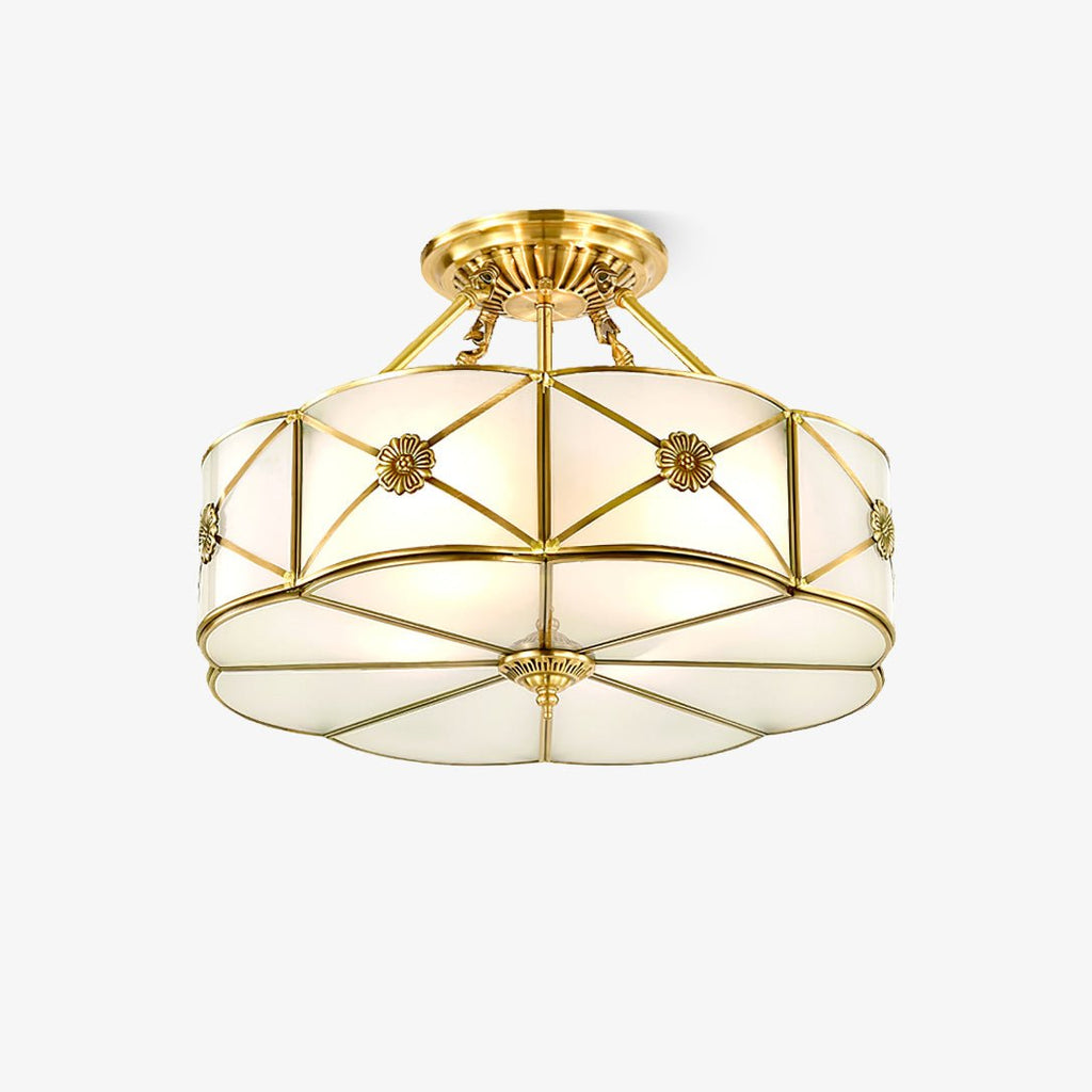 Solara Plafonnier Laiton Coquille Dépoli Classique - Neutralighting
