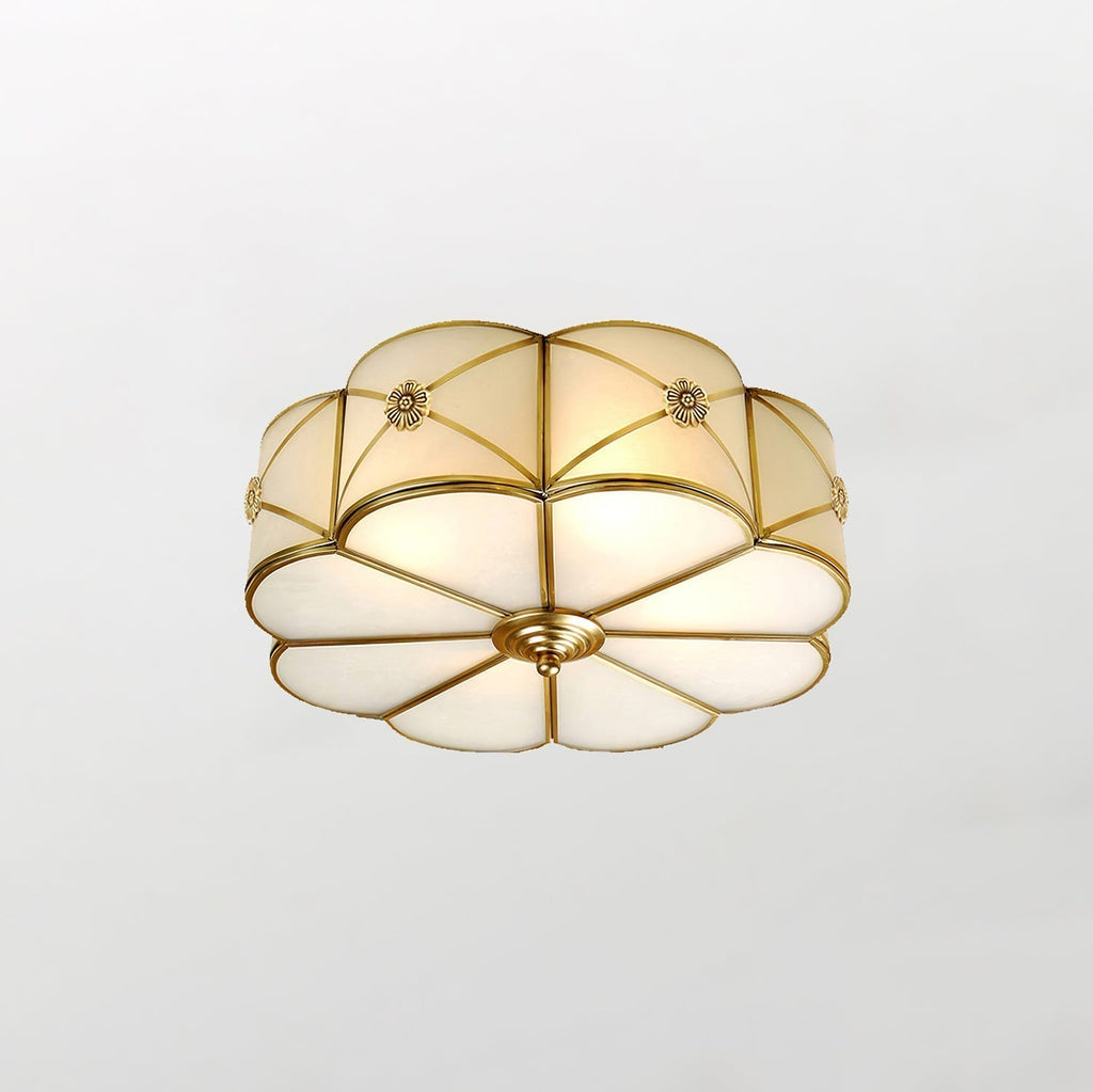 Solara Plafonnier Laiton Coquille Dépoli Classique - Neutralighting