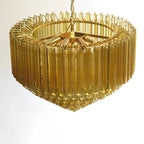 Aurora Lustre Ambre Murano Verre Prisme Grand Art - Neutralighting