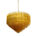 Aurora Lustre Ambre Murano Verre Prisme Grand Art - Neutralighting