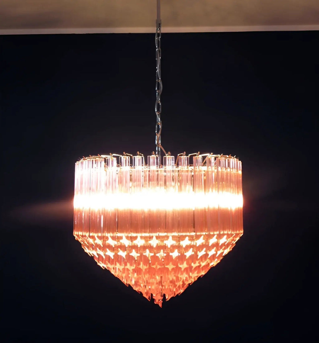 Aurora Lustre Rose Verre Prismes Géométrique - Neutralighting