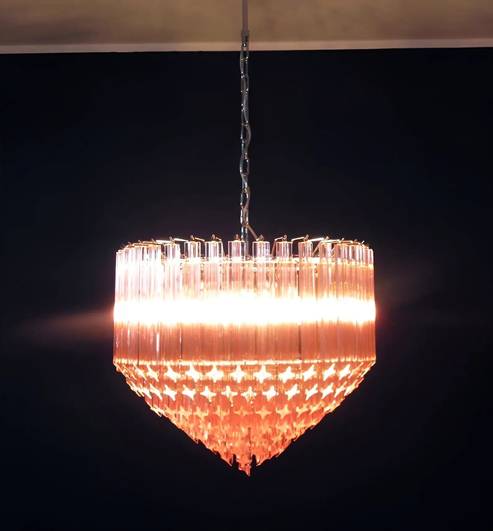 Aurora Lustre Rose Verre Prismes Géométrique - Neutralighting