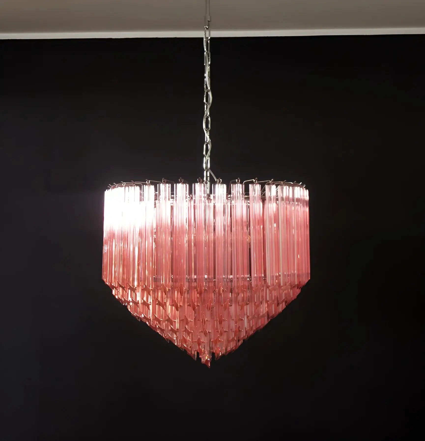 Aurora Lustre Rose Verre Prismes Géométrique - Neutralighting