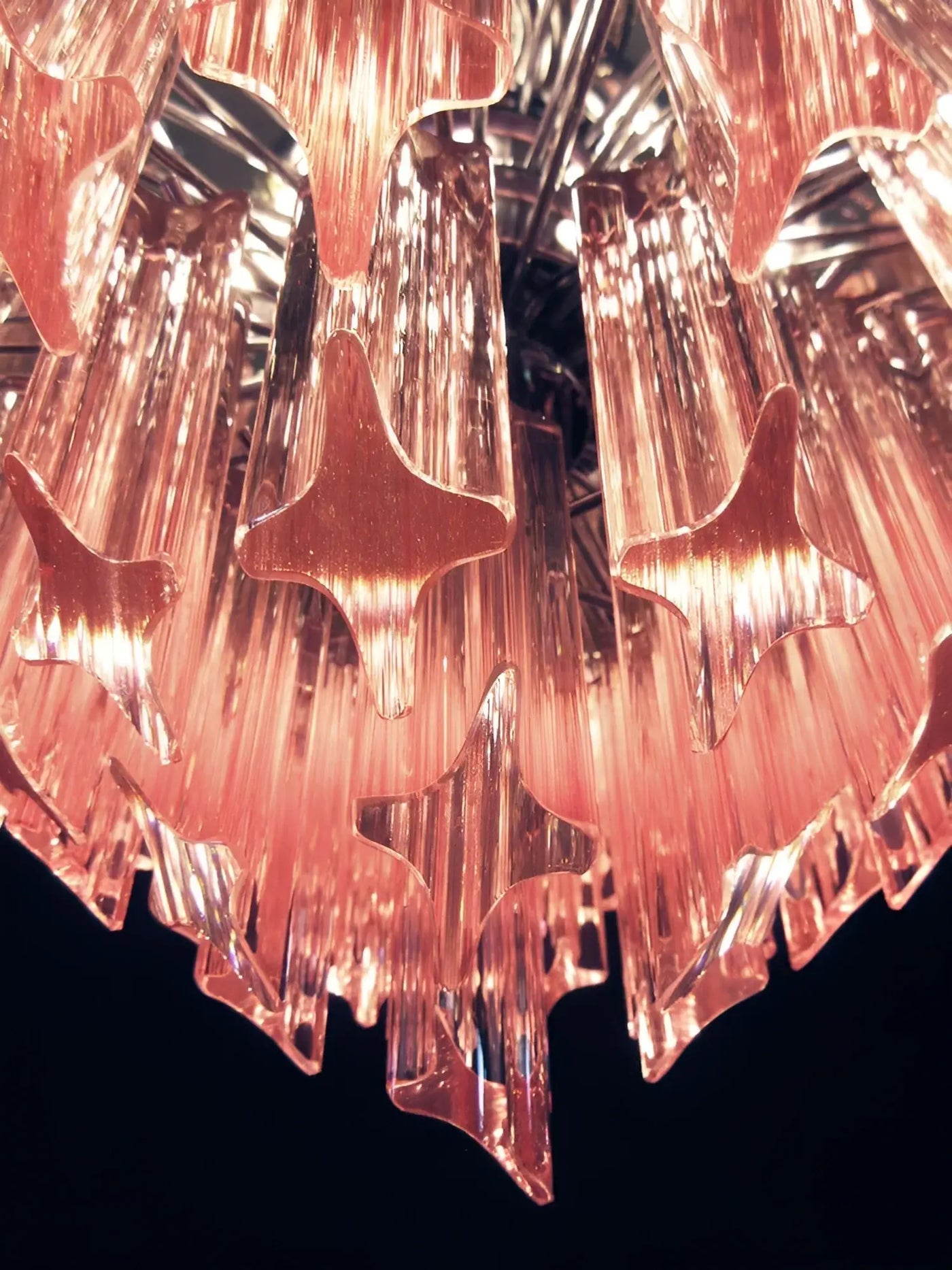 Aurora Lustre Rose Verre Prismes Géométrique - Neutralighting