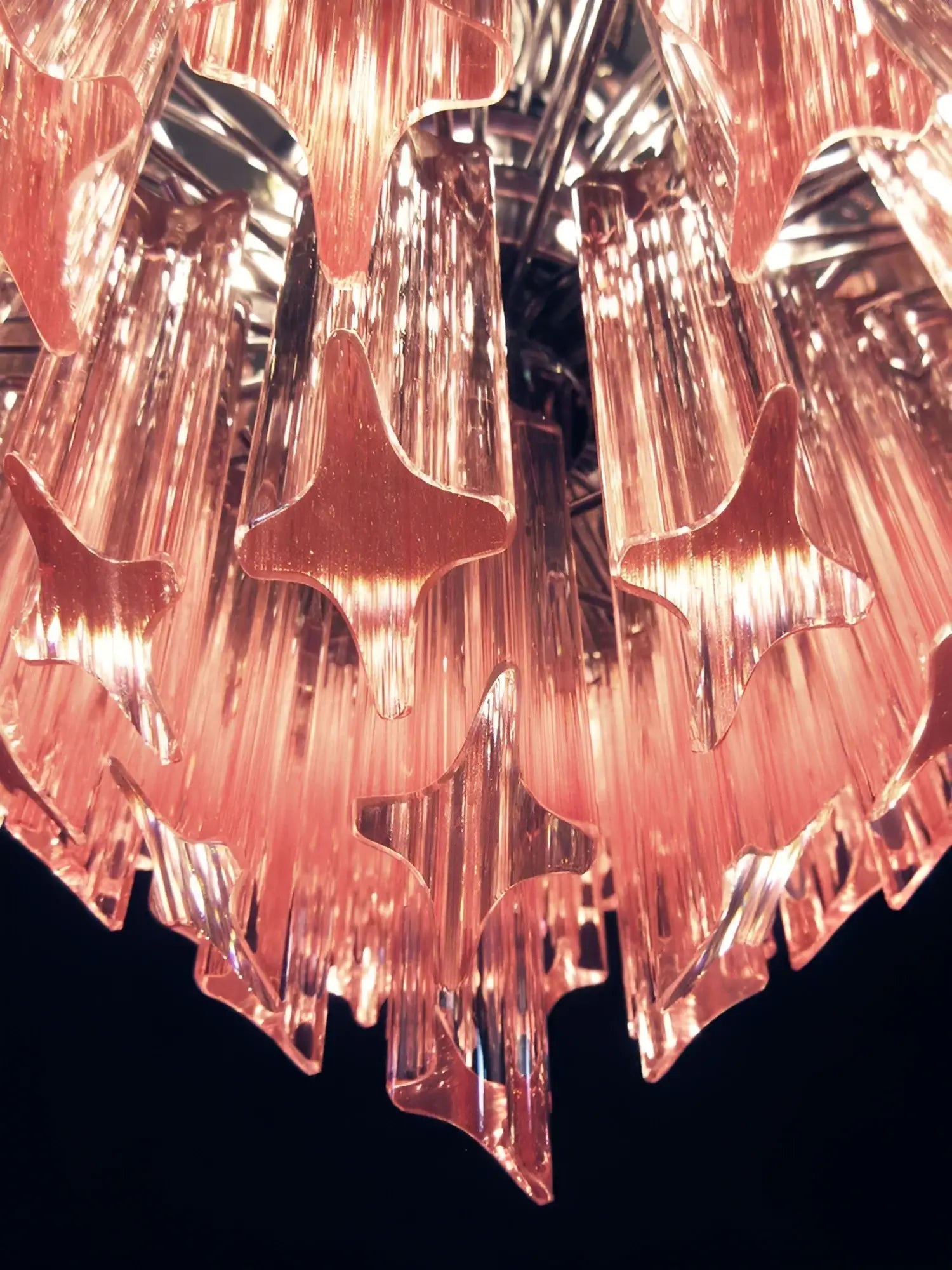Aurora Lustre Rose Verre Prismes Géométrique - Neutralighting