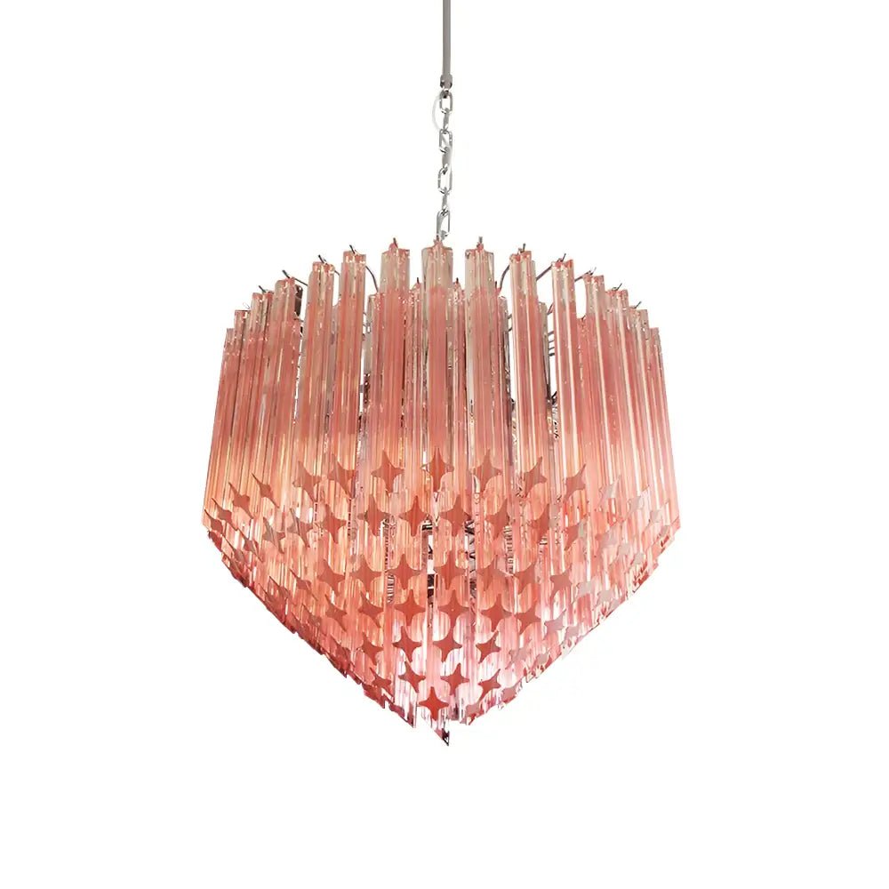 Aurora Lustre Rose Verre Prismes Géométrique - Neutralighting