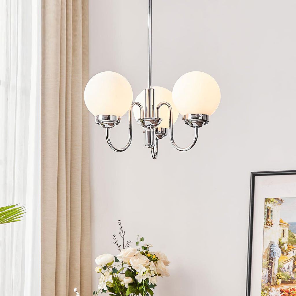Lustra Chandelier Globe Chrome - Neutralighting