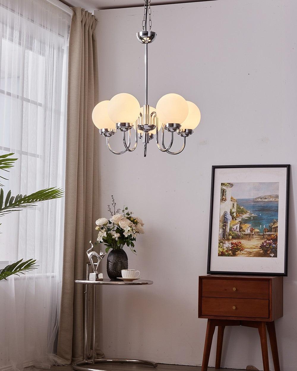 Lustra Chandelier Globe Chrome - Neutralighting