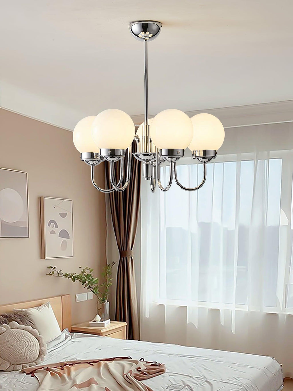Lustra Chandelier Globe Chrome - Neutralighting