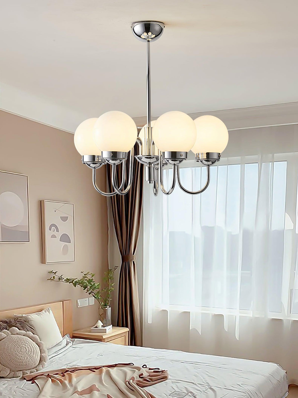 Lustra Chandelier Globe Chrome - Neutralighting
