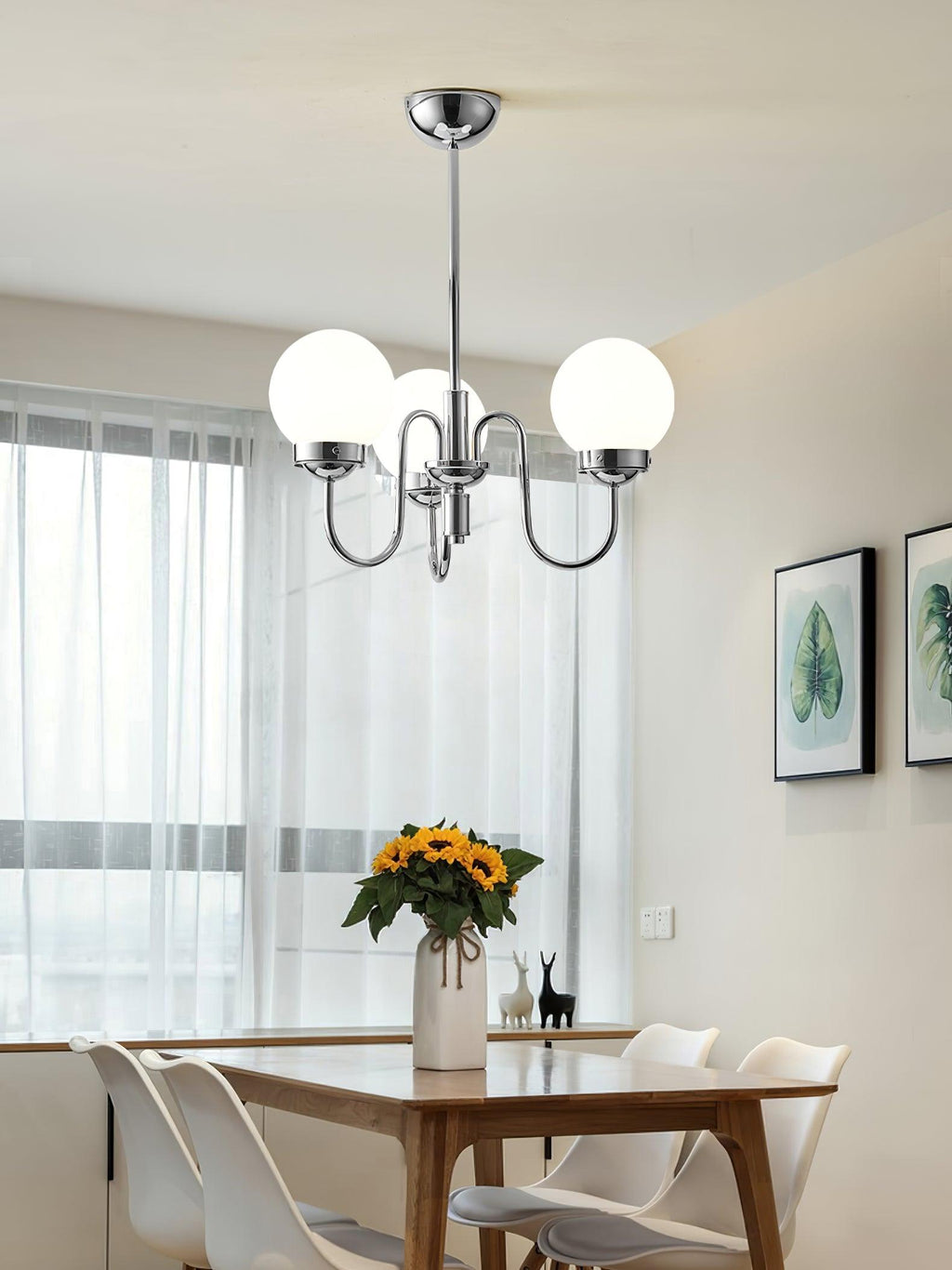 Lustra Chandelier Globe Chrome - Neutralighting