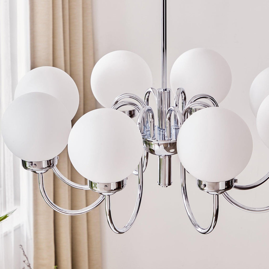 Lustra Chandelier Globe Chrome - Neutralighting