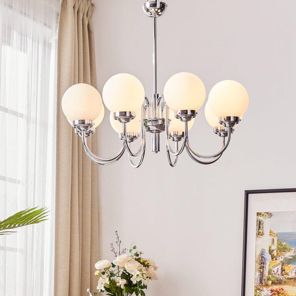 Lustra Chandelier Globe Chrome - Neutralighting