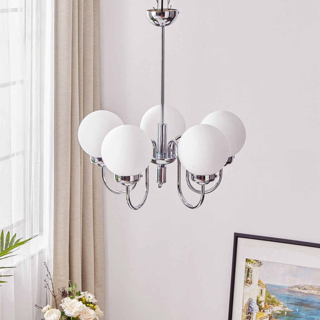 Lustra Chandelier Globe Chrome - Neutralighting
