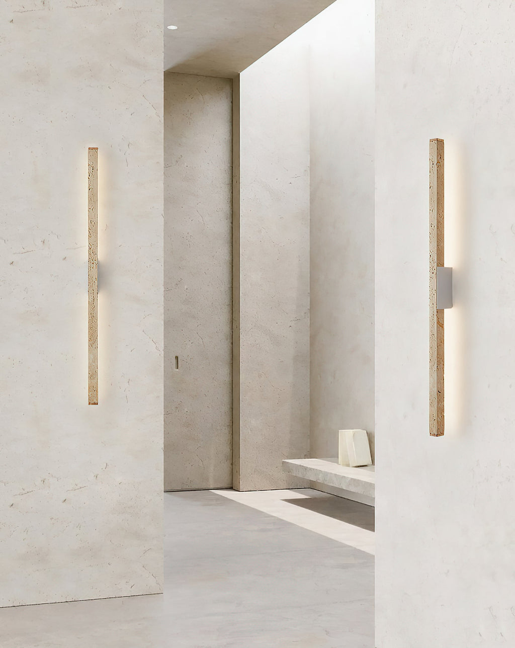 Vivyna Applique Murale Minimaliste En Travertin - Neutralighting