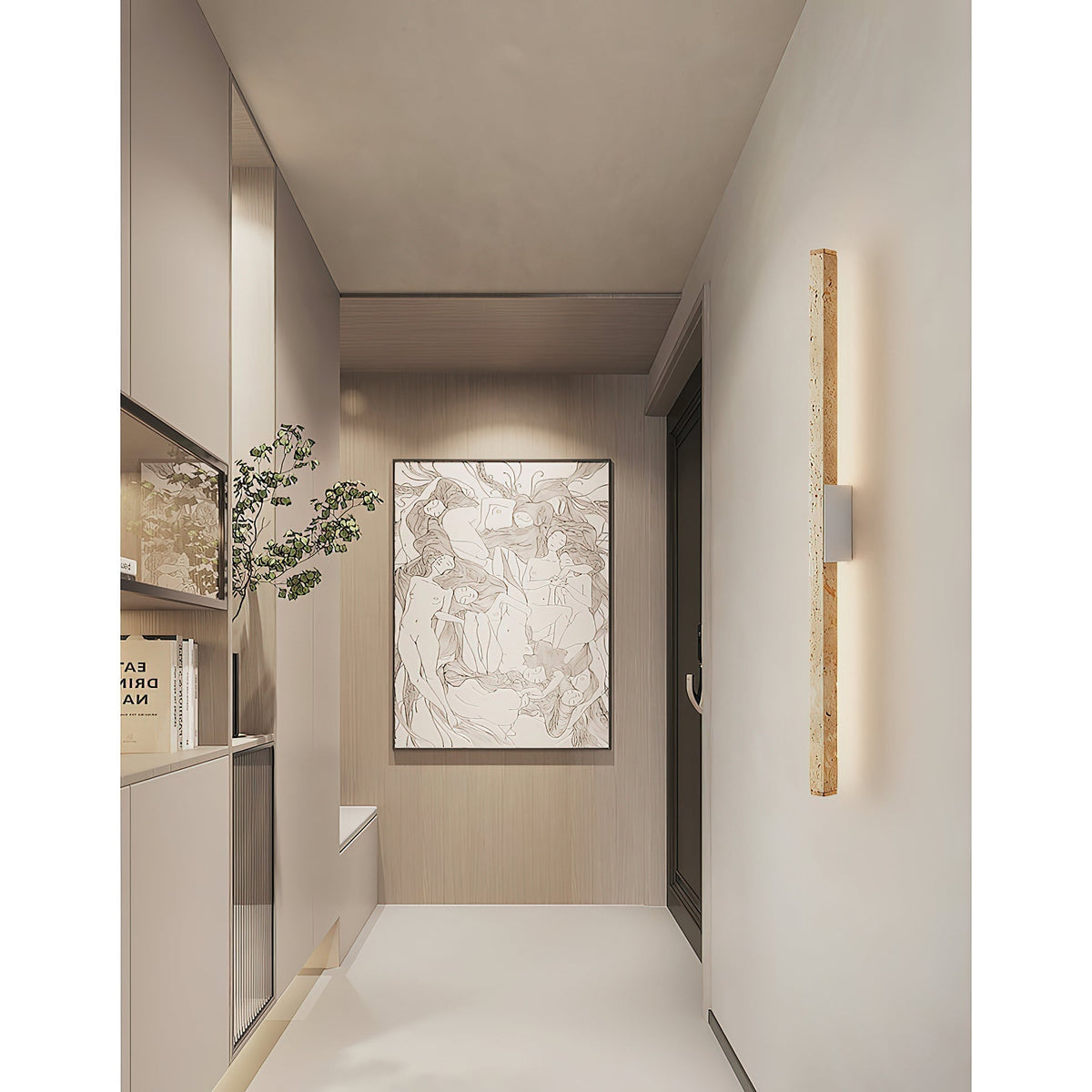 Vivyna Applique Murale Minimaliste En Travertin - Neutralighting