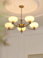 Lustra Suspension en Verre Globe Cadre en Laiton - Neutralighting