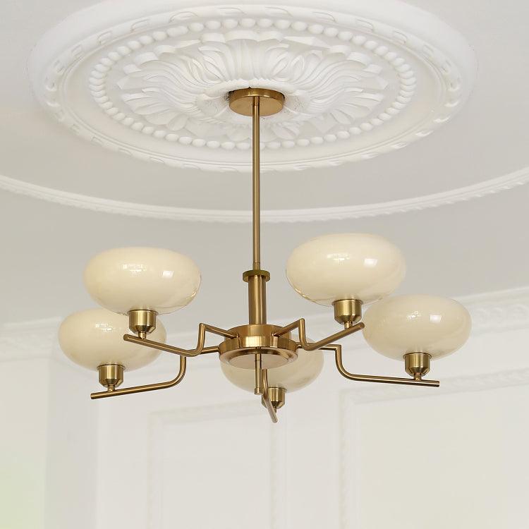 Lustra Suspension en Verre Globe Cadre en Laiton - Neutralighting