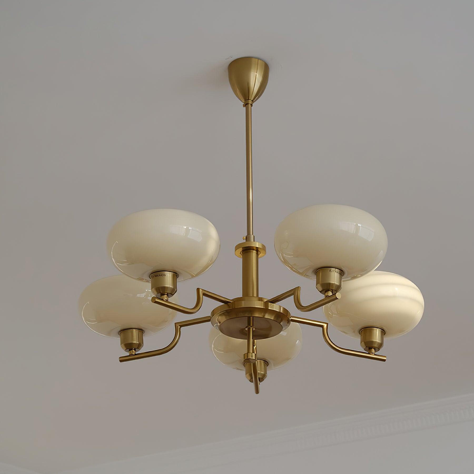 Lustra Suspension en Verre Globe Cadre en Laiton - Neutralighting