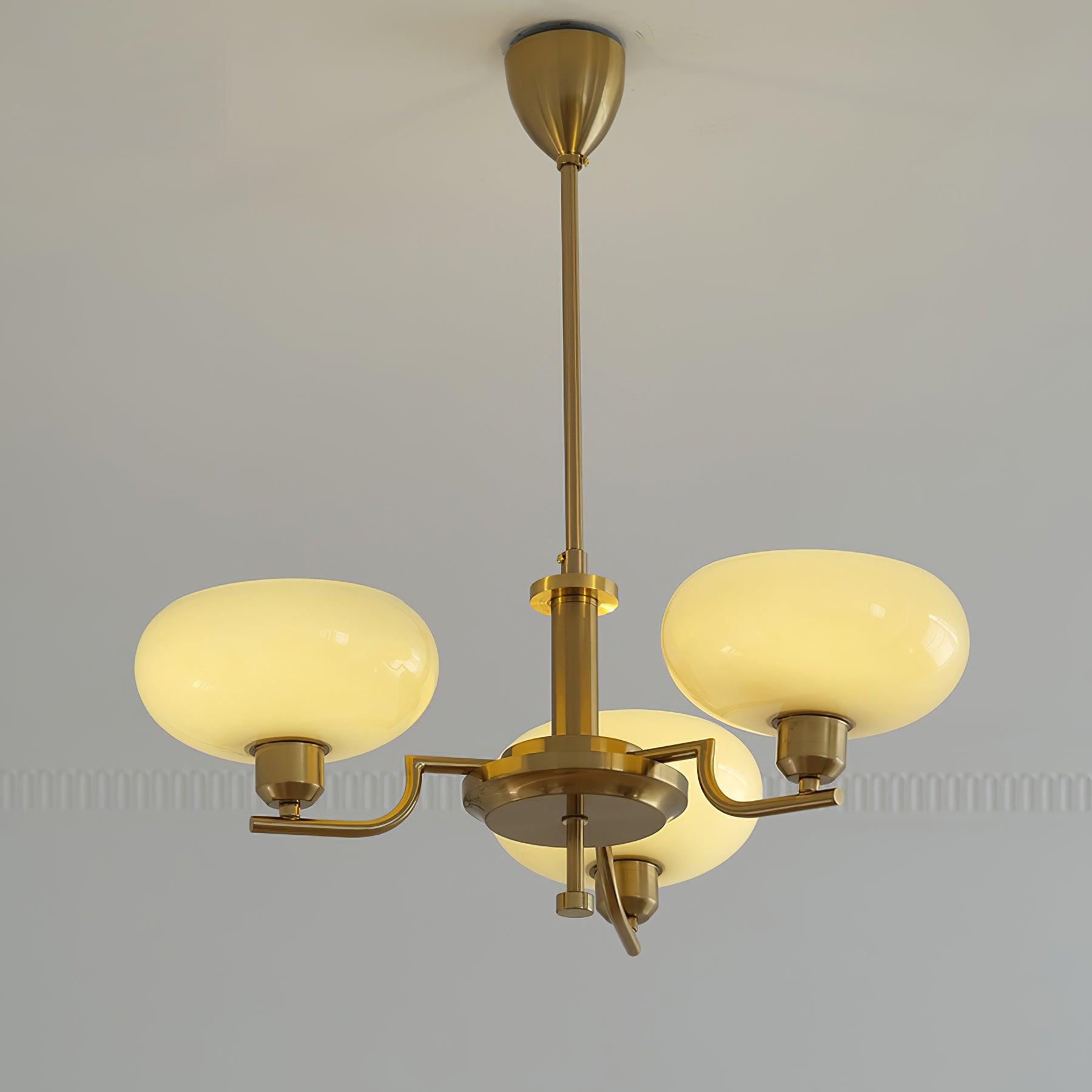 Lustra Suspension en Verre Globe Cadre en Laiton - Neutralighting