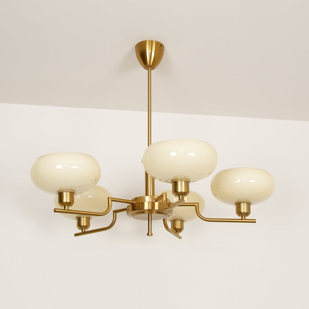 Lustra Suspension en Verre Globe Cadre en Laiton - Neutralighting