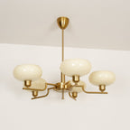 Lustra Suspension en Verre Globe Cadre en Laiton - Neutralighting