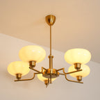 Lustra Suspension en Verre Globe Cadre en Laiton - Neutralighting