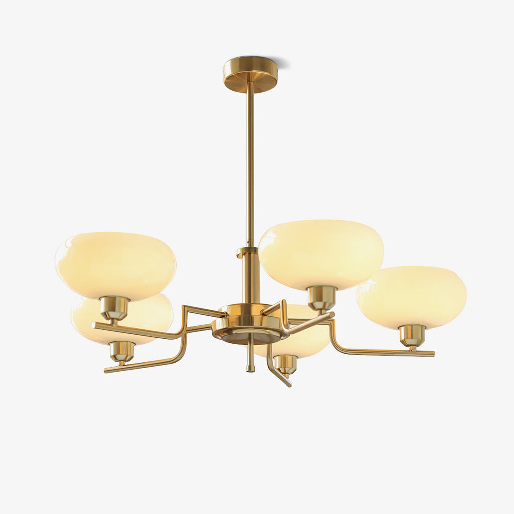 Lustra Suspension en Verre Globe Cadre en Laiton - Neutralighting
