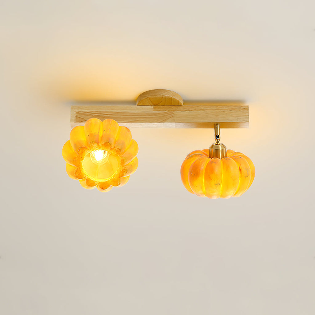 Muto Plafonnier Moderne Bois Résine Chambre à Coucher Couloir - Neutralighting
