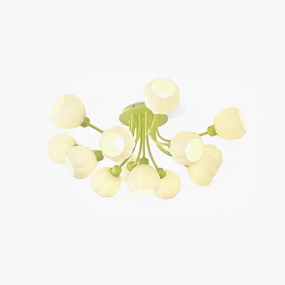 Zenorarae Plafonnier en Verre Matcha Élégant - Neutralighting