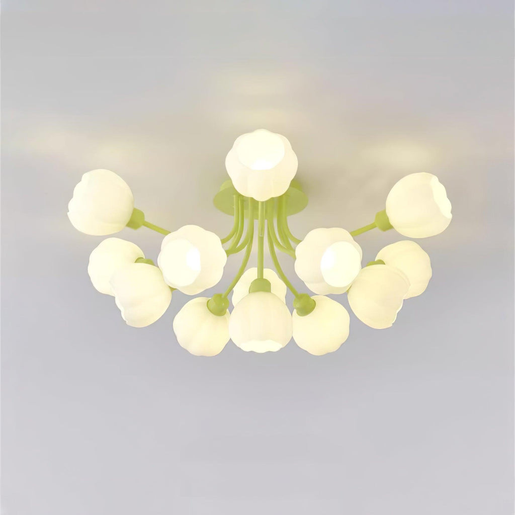 Zenorarae Plafonnier en Verre Matcha Élégant - Neutralighting