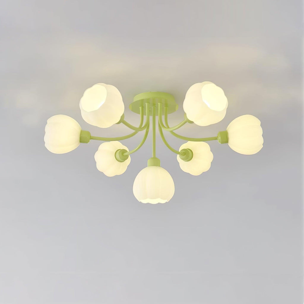 Zenorarae Plafonnier en Verre Matcha Élégant - Neutralighting