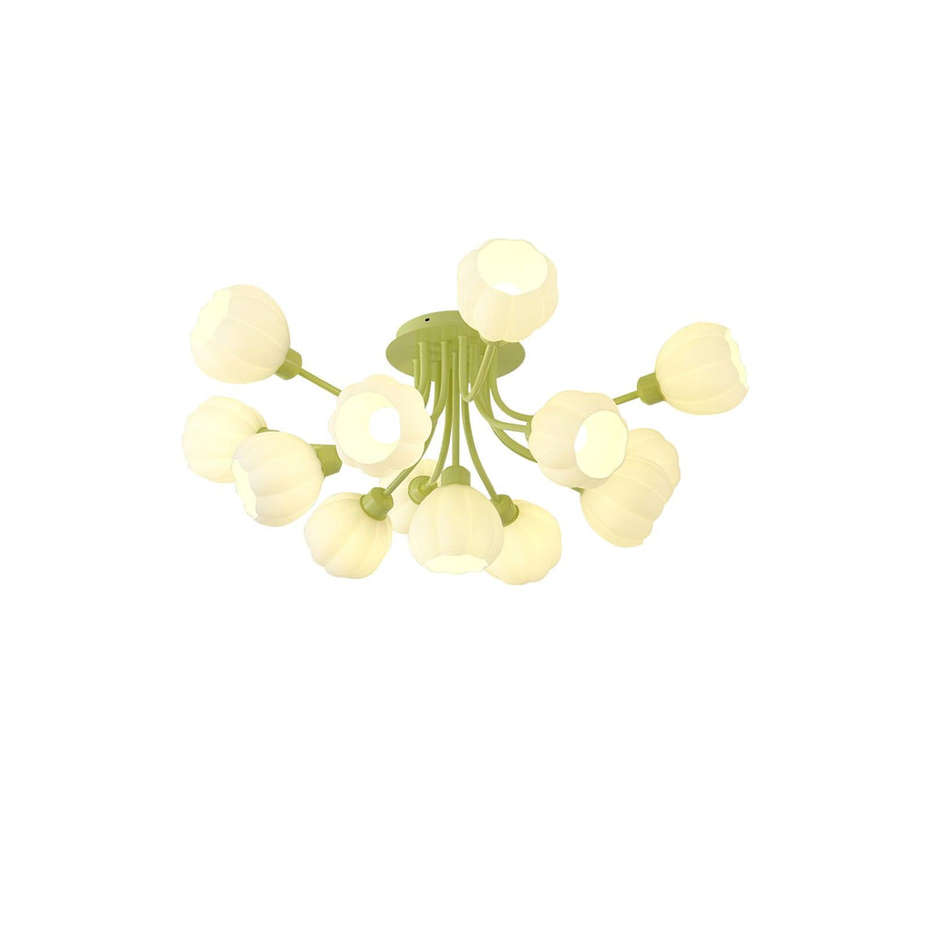 Zenorarae Plafonnier en Verre Matcha Élégant - Neutralighting