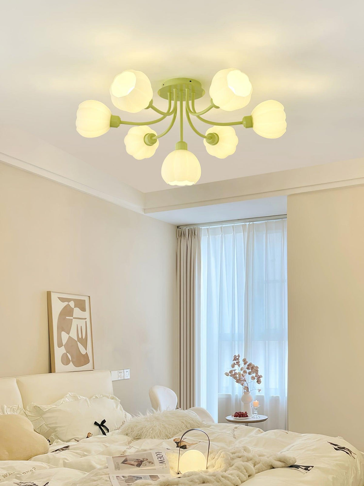 Zenorarae Plafonnier en Verre Matcha Élégant - Neutralighting