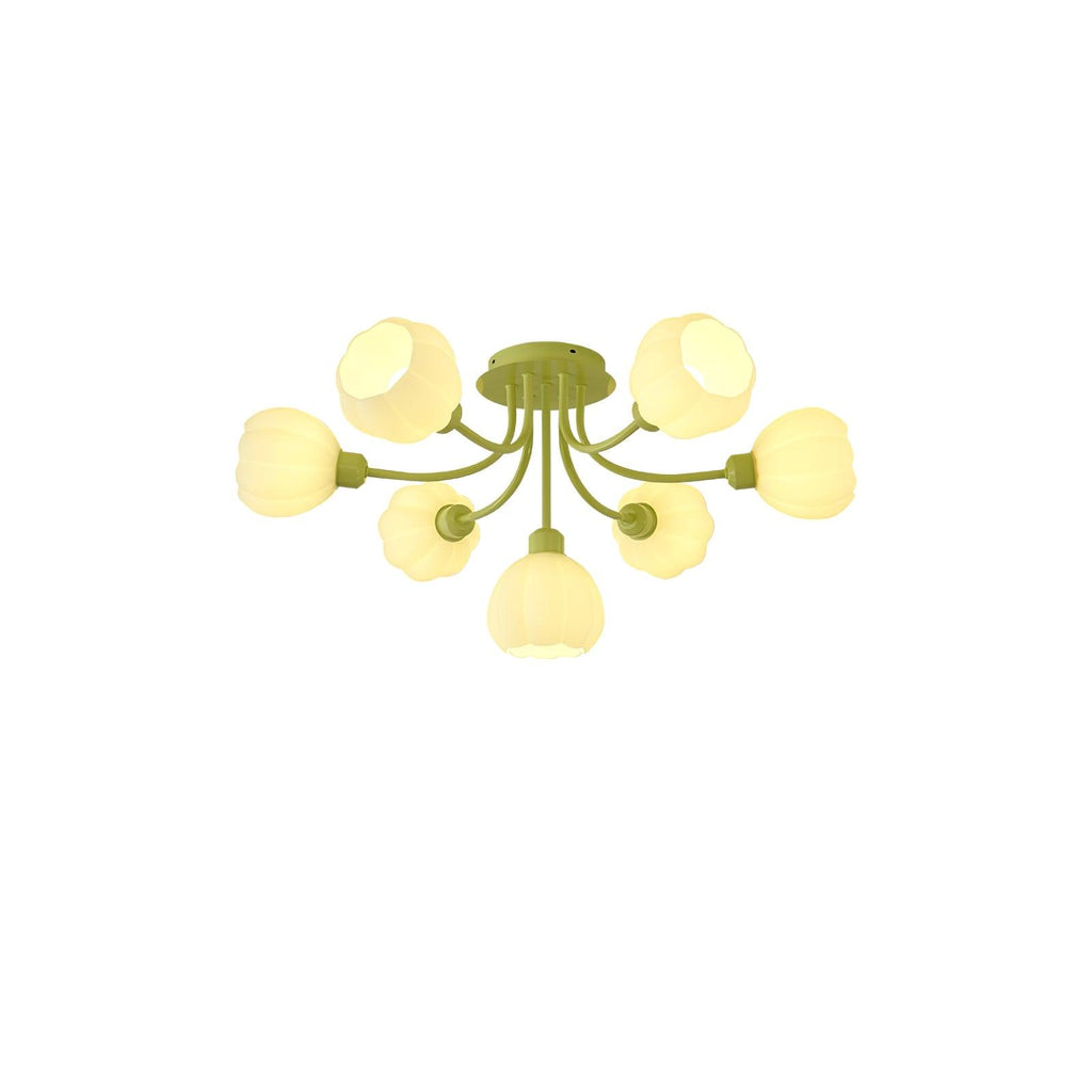 Zenorarae Plafonnier en Verre Matcha Élégant - Neutralighting